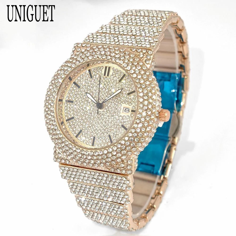 DRAVEN — Arctic Blaze – Men’s Ice Steel Luxury Watch 2025 Edition