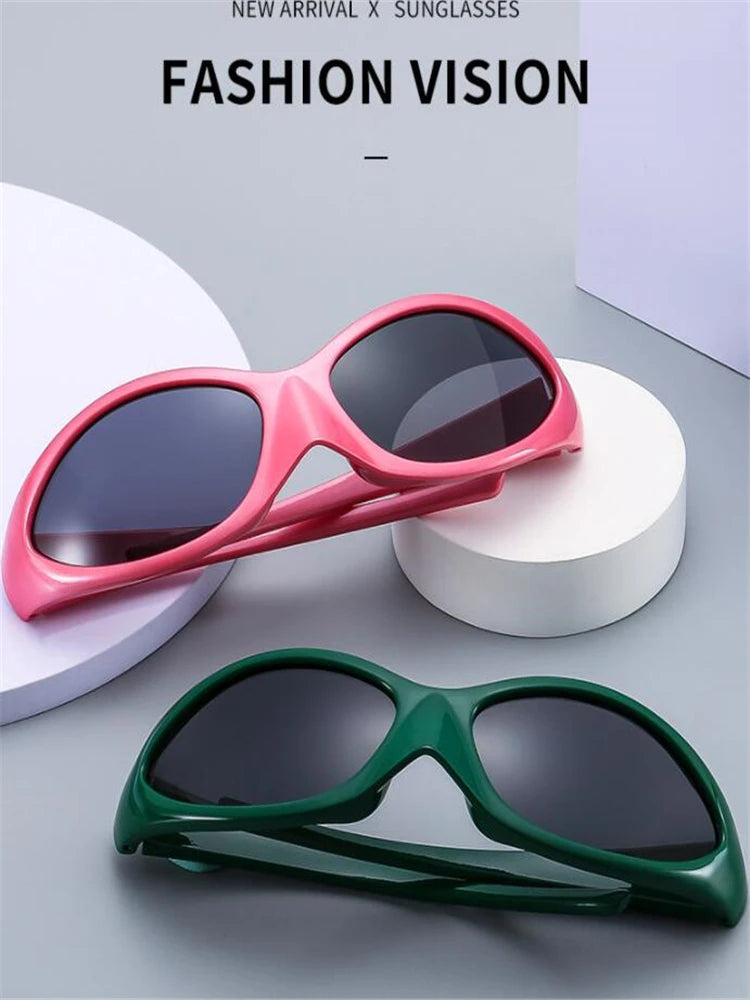 Burgundy Cat Eye Sunglasses – Reflective Punk Luxury Shades – Elegant Men's Accessory | Accessorio Uomo Elegante