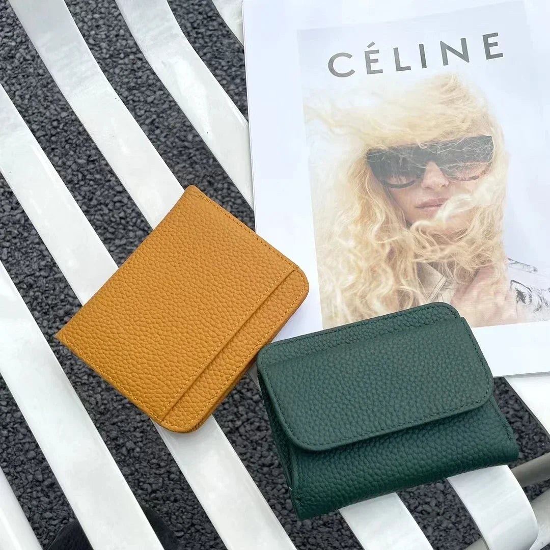 DRAVEN — Genuine Leather Wallet Women 2025 Folding Small Design