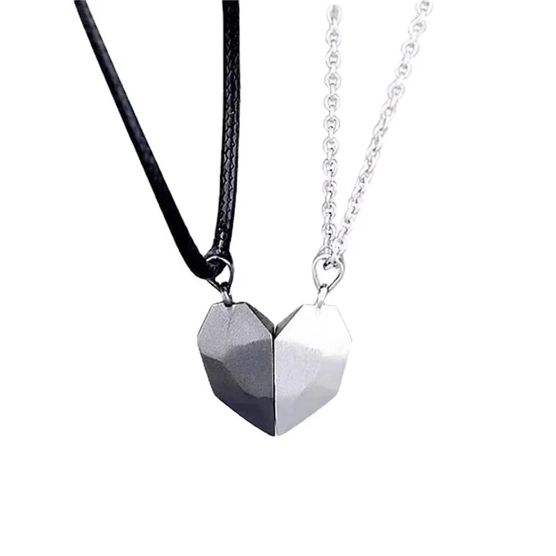 DRAVEN — Magnetic Wishing Stone Couple Necklace – Black and White Pendant Jewelry for Men and Women