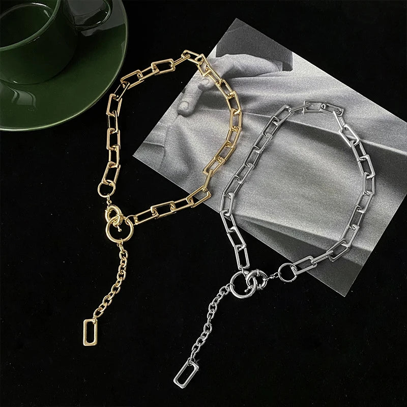 Elegant Metal Chain Necklace – Minimalist Fashion Jewelry for Women 2024 – Elegant Men's Accessory | Accessorio Uomo Elegante