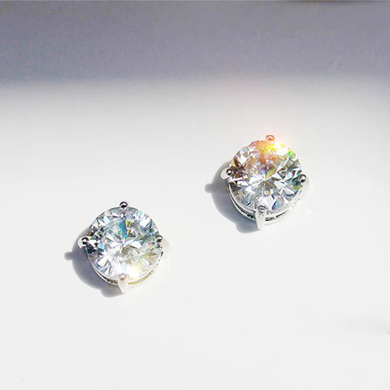 Glass Crystal Magnetic Stud Earrings – Elegant Men's Accessory | Accessorio Uomo Elegante