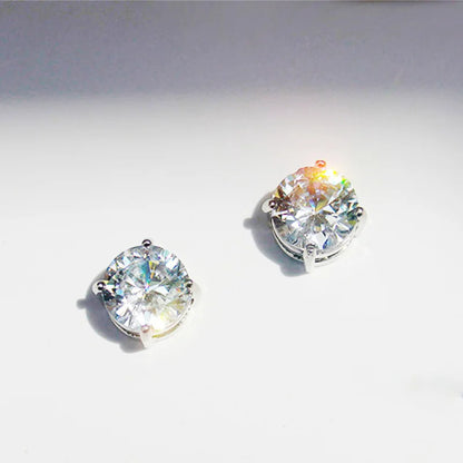 Glass Crystal Magnetic Stud Earrings – Elegant Men's Accessory | Accessorio Uomo Elegante