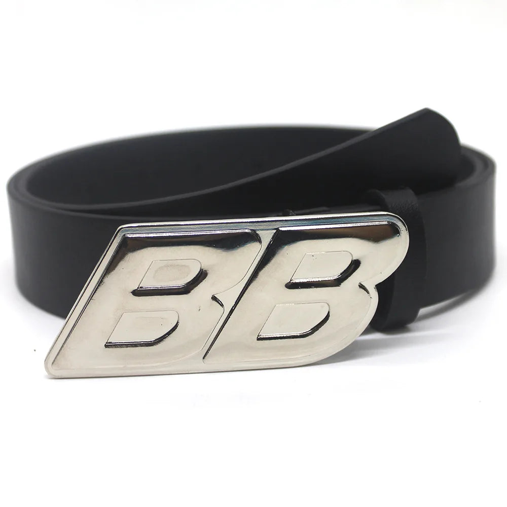 DRAVEN — Y2K PU Leather Belt Men 2023 Designer B Buckle
