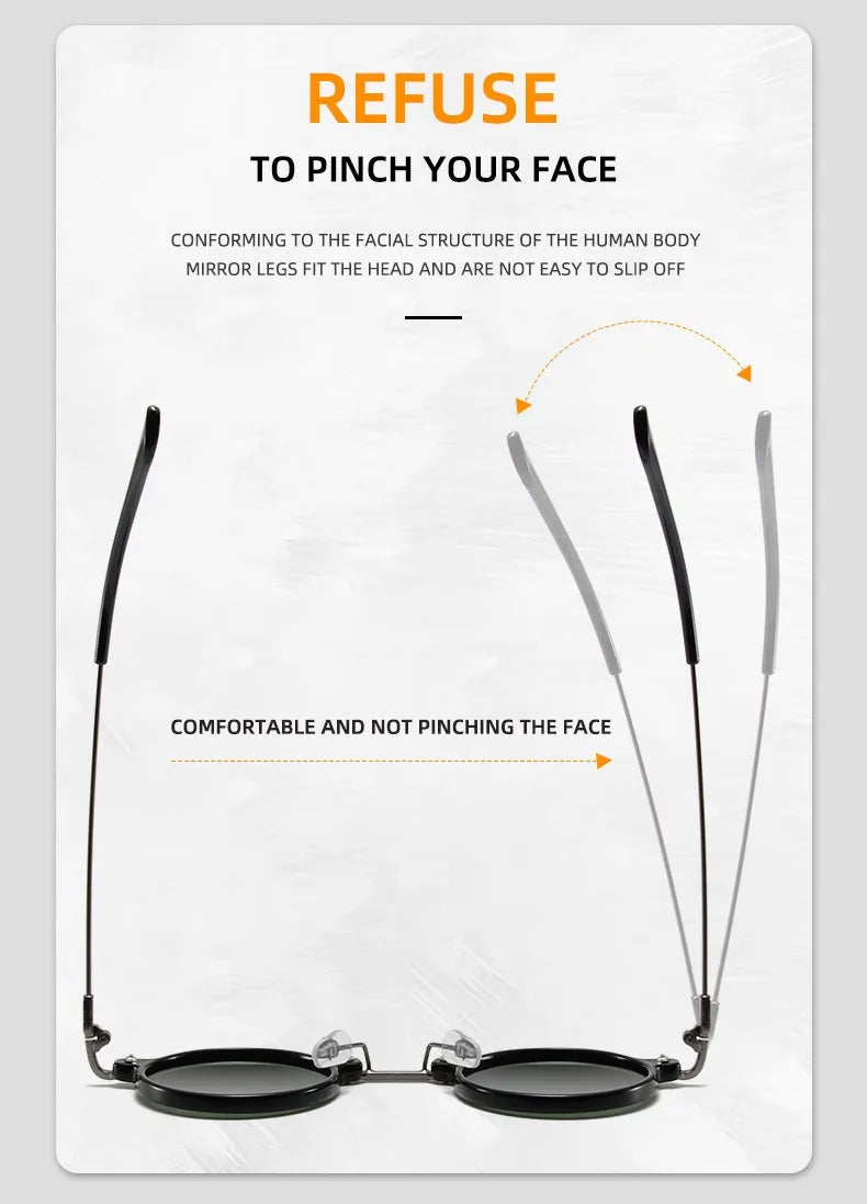 Round Metal Sunglasses – Retro Steampunk Design – Elegant Men's Accessory | Accessorio Uomo Elegante