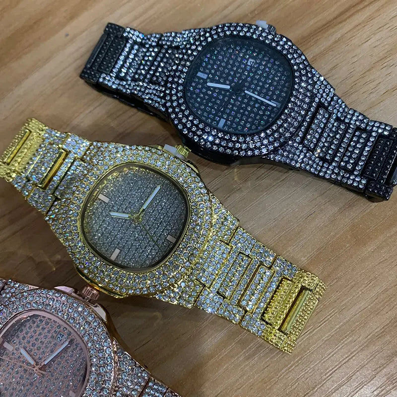 DRAVEN — Eternal Glow – Unisex Crystal-Accented Stainless Steel Watch