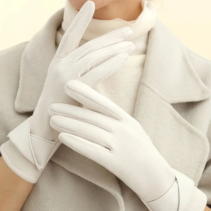DRAVEN — Suede Touchscreen Gloves – Women’s Elegant Winter Style
