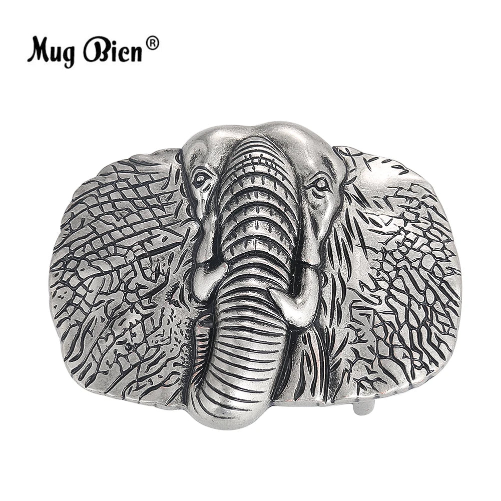 DRAVEN — Elephant Alloy Belt Buckle Men Western Handmade Design