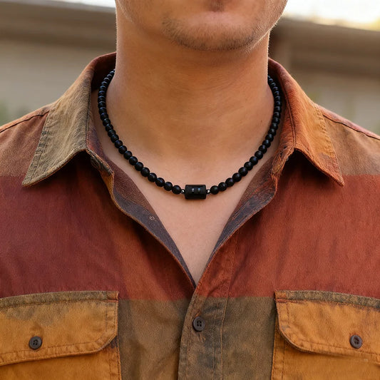 DRAVEN — 12 Constellations Black Onyx Necklace – Stainless Steel Zodiac Jewelry for Men — Necklaces & Chains | DRAVEN