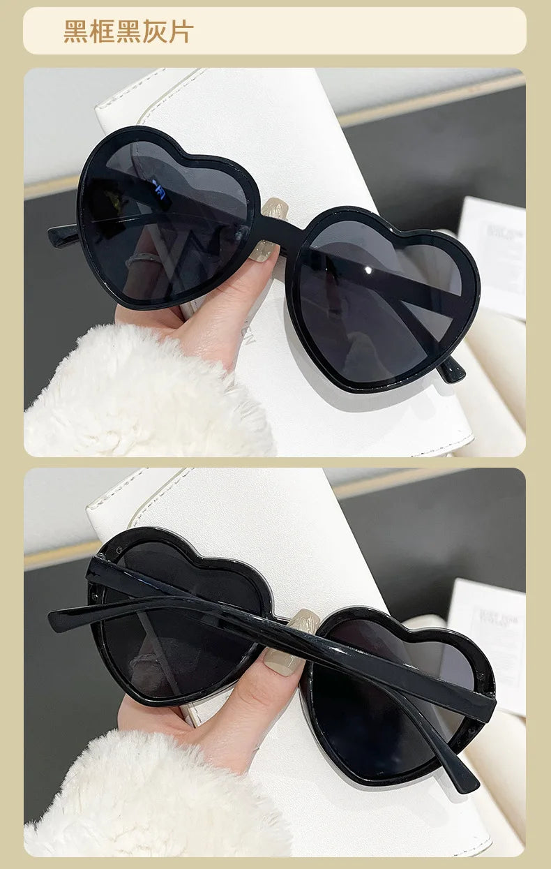 DRAVEN — Heart Cat Eye Sunglasses – Retro Love Frame UV400 Shades