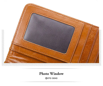 Luxury Cowhide Leather Wallet Women Long Multifunction Design – Elegant Men's Accessory | Accessorio Uomo Elegante