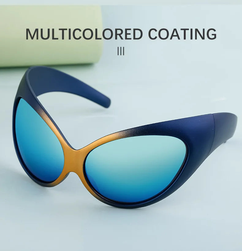 DRAVEN — Retro Futuristic Sunglasses – Steampunk Y2K Style