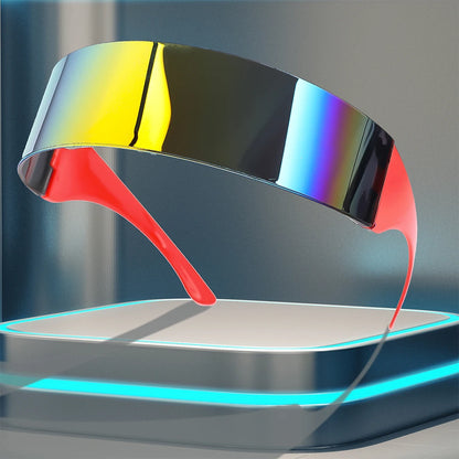 Futuristic Tech Sunglasses – Y2K Visor Style – Elegant Men's Accessory | Accessorio Uomo Elegante