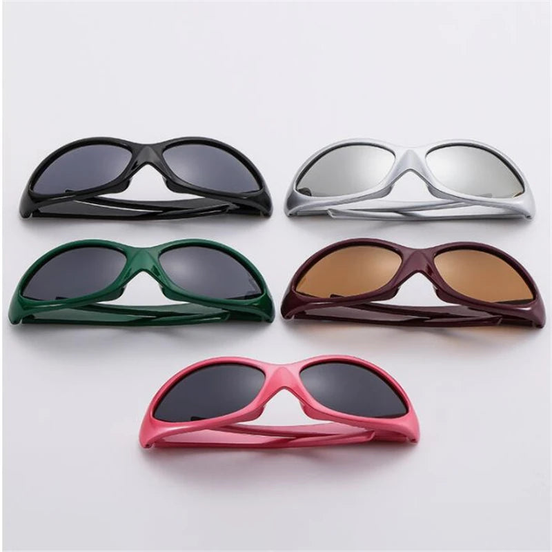 DRAVEN — Burgundy Cat Eye Sunglasses – Reflective Punk Luxury Shades