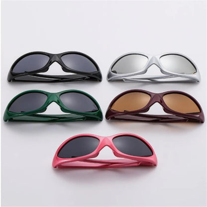 Burgundy Cat Eye Sunglasses – Reflective Punk Luxury Shades – Elegant Men's Accessory | Accessorio Uomo Elegante