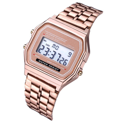 Neo Pulse – 2025 Unisex Digital LED Watch in Gold Finish – Elegant Men's Accessory | Accessorio Uomo Elegante