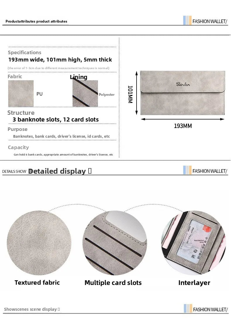 Long Wallet Unisex 2025 Buckle Thin Card Holder – Elegant Men's Accessory | Accessorio Uomo Elegante