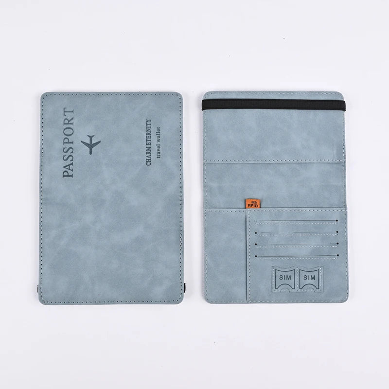 DRAVEN — PU Leather Travel Wallet Men Passport Card Holder