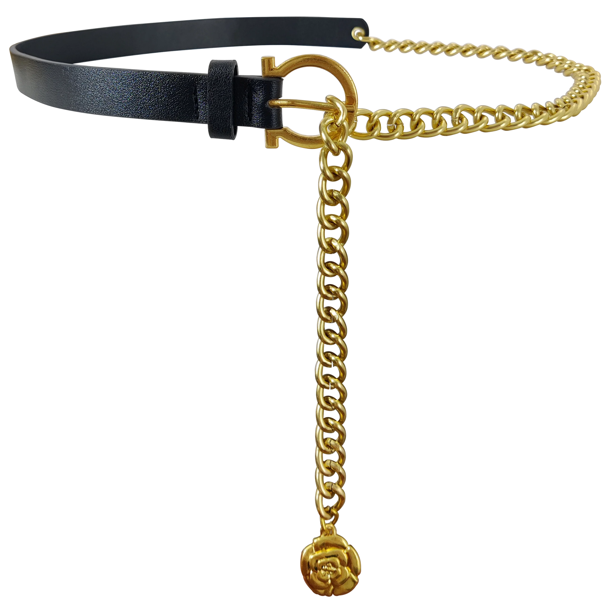 Luxury Gold Chain Belt Women Floral Adjustable Design – Elegant Men's Accessory | Accessorio Uomo Elegante