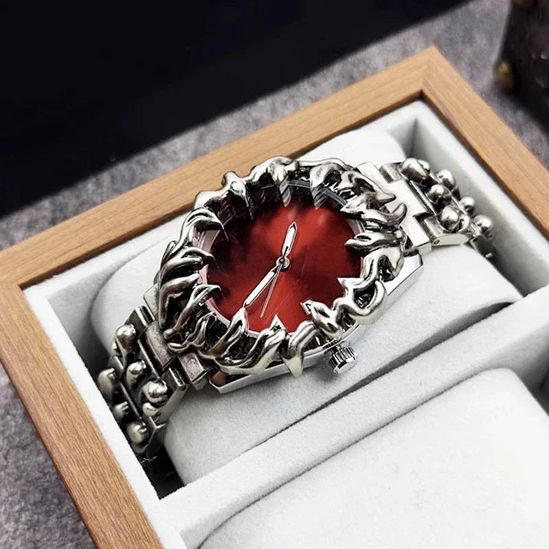 DRAVEN — Neo Era – Men’s Y2K Retro Watch with Alabaster Claw Design