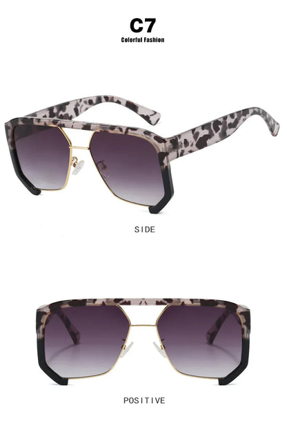 Irregular Frame Sunglasses – Retro Luxury Shades – Elegant Men's Accessory | Accessorio Uomo Elegante