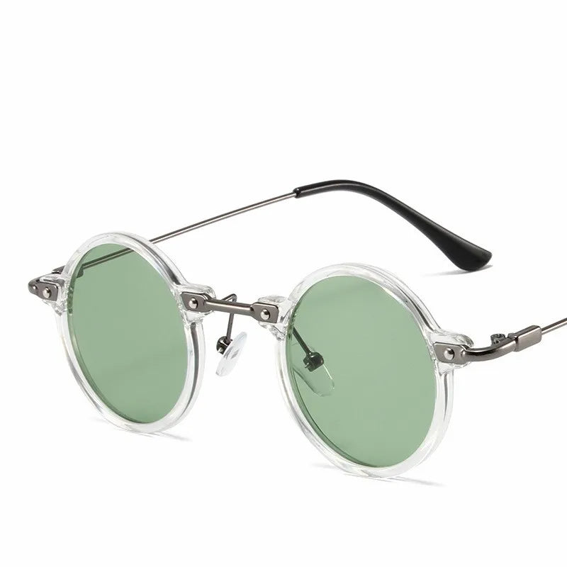 DRAVEN — Round Metal Sunglasses – Retro Steampunk Design