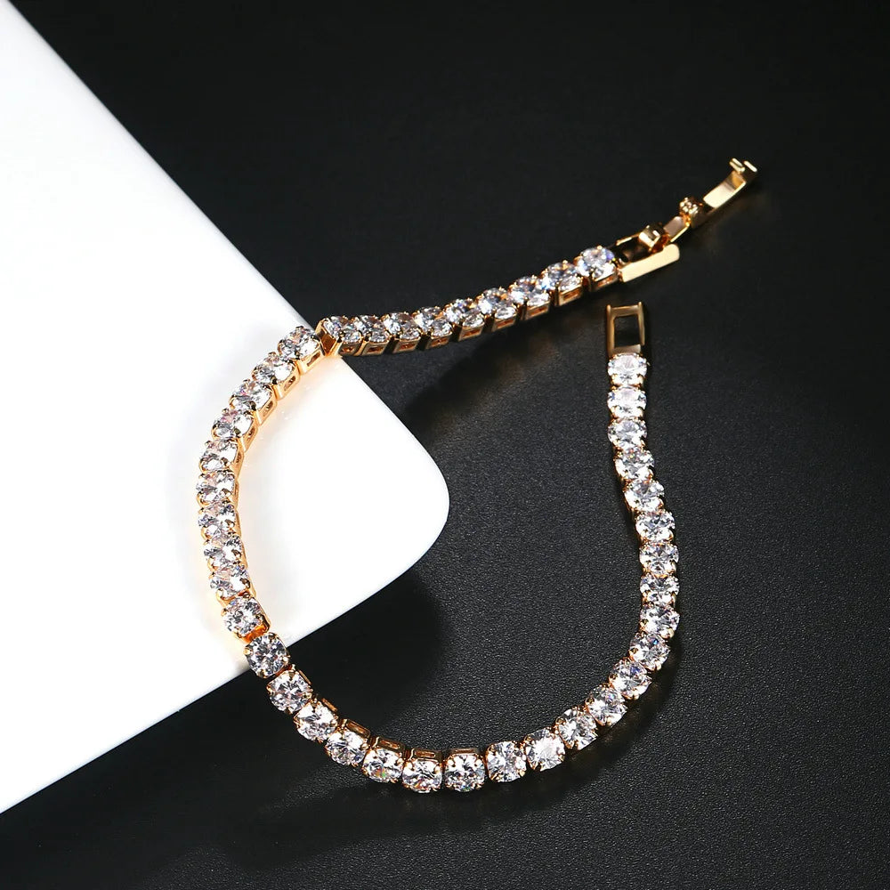 DRAVEN — 4MM Crystal Rhinestone Bracelet Set