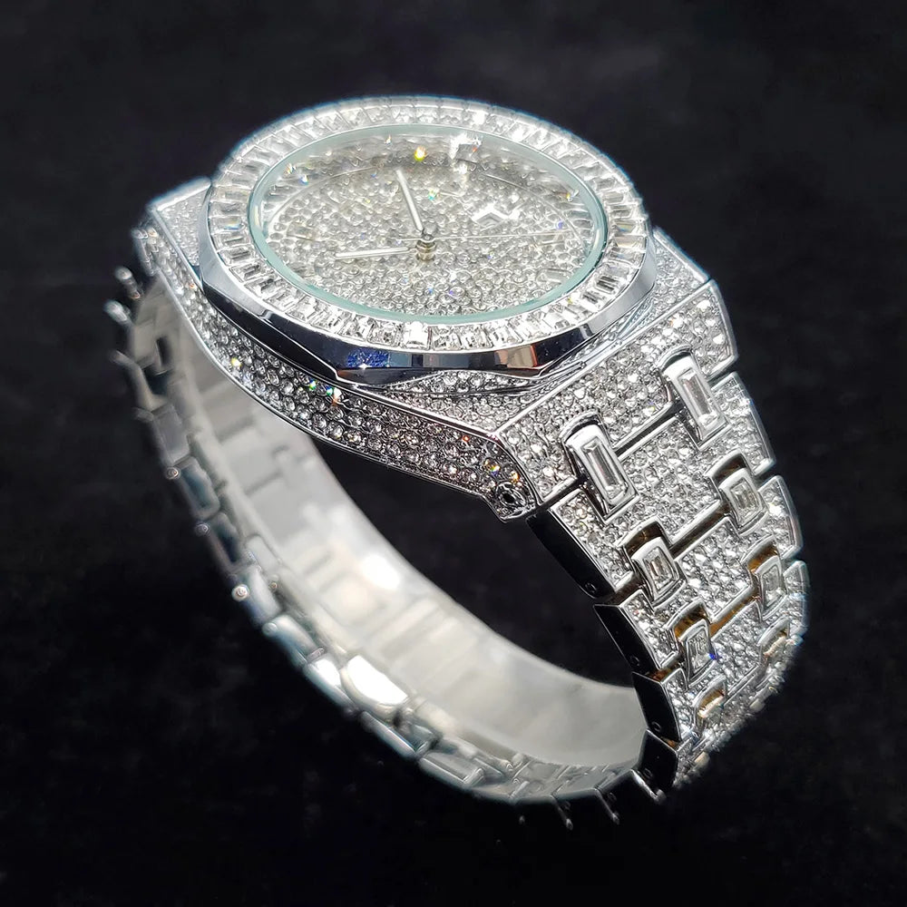 Golden Dynasty – Men’s 18K Gold-Plated Luxury Watch with Crystal Detailing – Elegant Men's Accessory | Accessorio Uomo Elegante