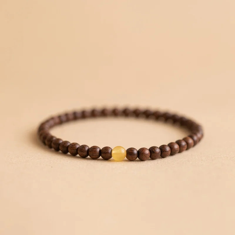 DRAVEN — Natural Sandalwood Beaded Bracelet