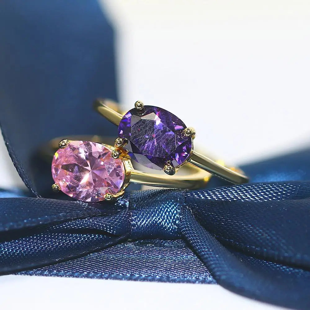 Elegant Multicolor Oval Zircon Ring – Elegant Men's Accessory | Accessorio Uomo Elegante