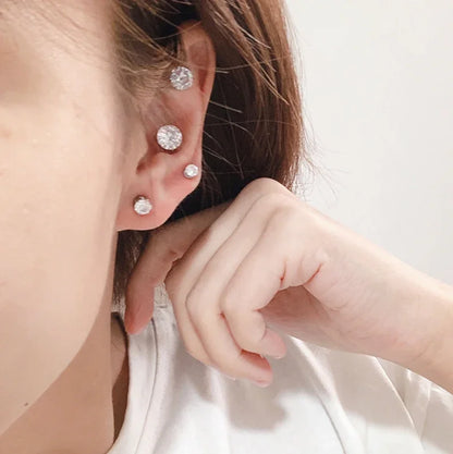 Shining Zircon Magnetic Ear Studs – Elegant Men's Accessory | Accessorio Uomo Elegante