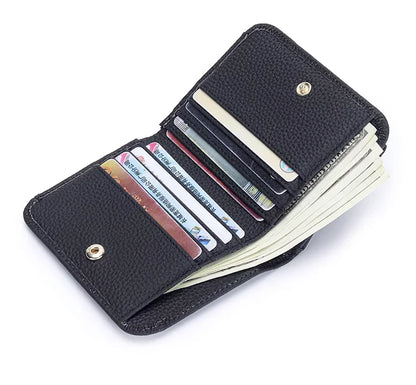 Genuine Leather Wallet Women 2025 Folding Small Design – Elegant Men's Accessory | Accessorio Uomo Elegante
