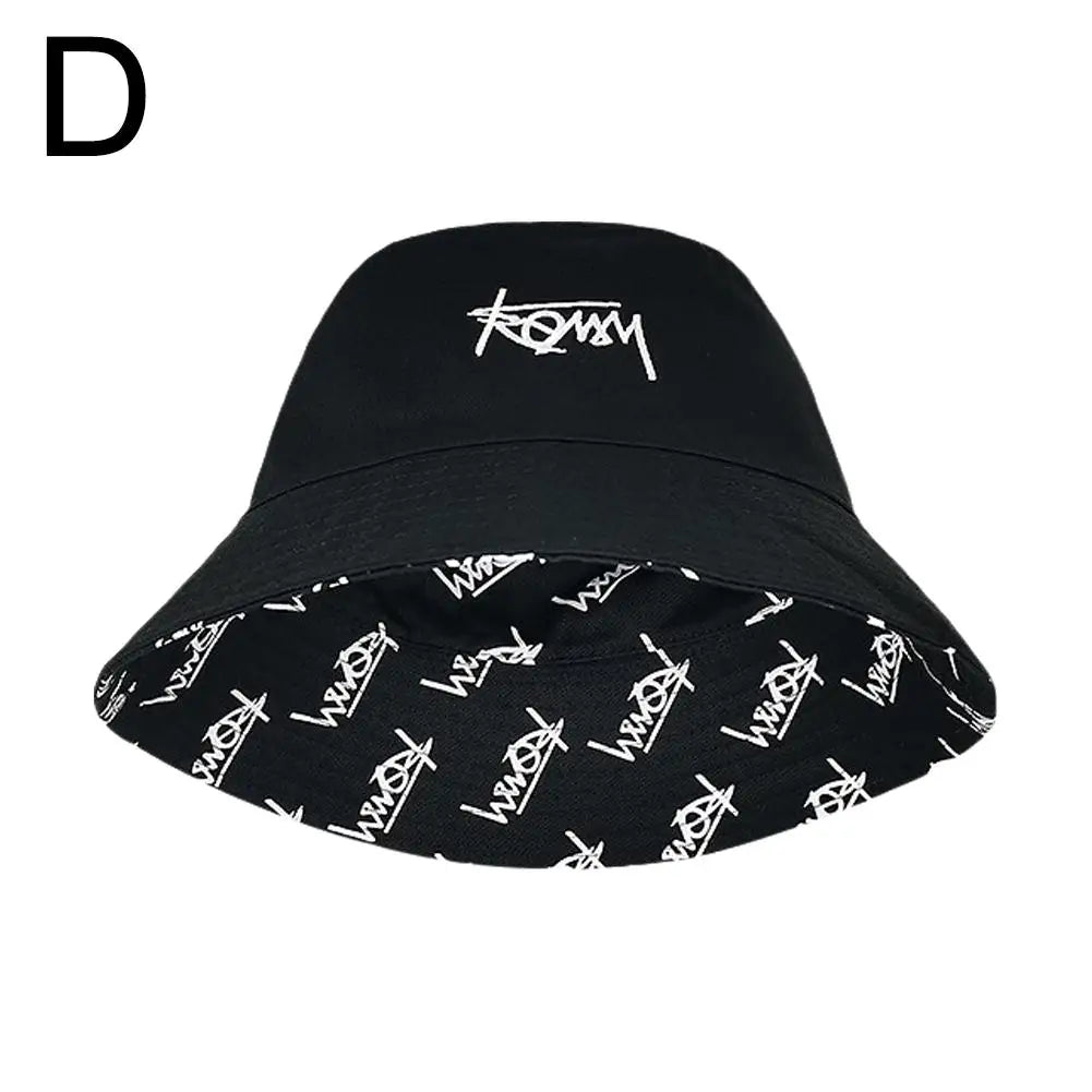 DRAVEN — Letter Embroidered Bucket Hat – Unisex Casual Street Style