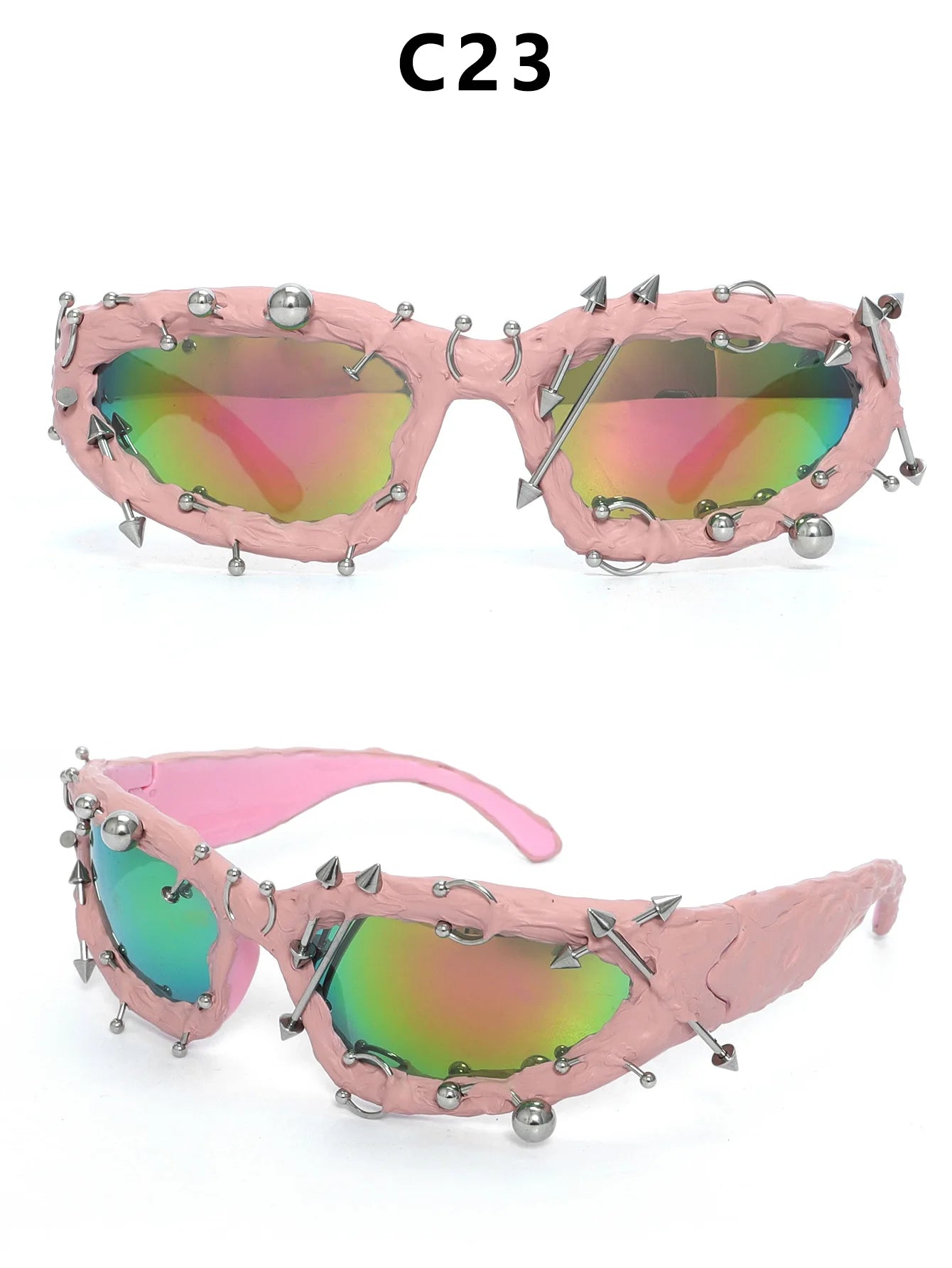 DRAVEN — Twisted Frame Sunglasses – Handmade Y2K Retro Shades