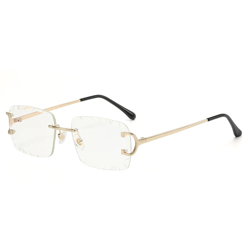 DRAVEN — Square Rimless Sunglasses – High-Grade Metal Design