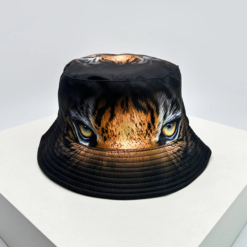 DRAVEN — Funny Animal Print Bucket Hat – Unisex Double-Sided Style