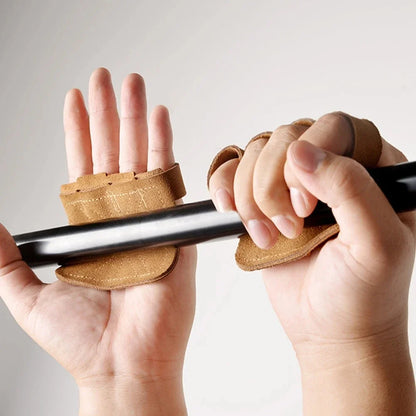 Leather Weightlifting Gloves – Unisex Gym Grip Style