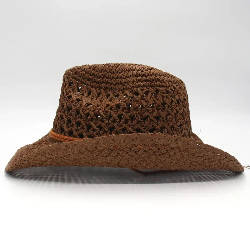 DRAVEN — Vintage Straw Cowboy Hat – Unisex Western Summer Style