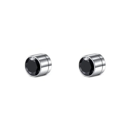 Stainless Steel Clip-On Magnetic Earrings – Elegant Men's Accessory | Accessorio Uomo Elegante