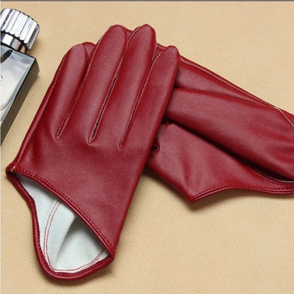 Faux Leather Fingerless Gloves – Women’s Dance Performance Style – Elegant Men's Accessory | Accessorio Uomo Elegante