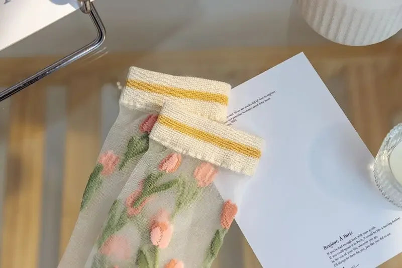 Transparent Lace Socks – Women’s Korean Summer Style – Elegant Men's Accessory | Accessorio Uomo Elegante