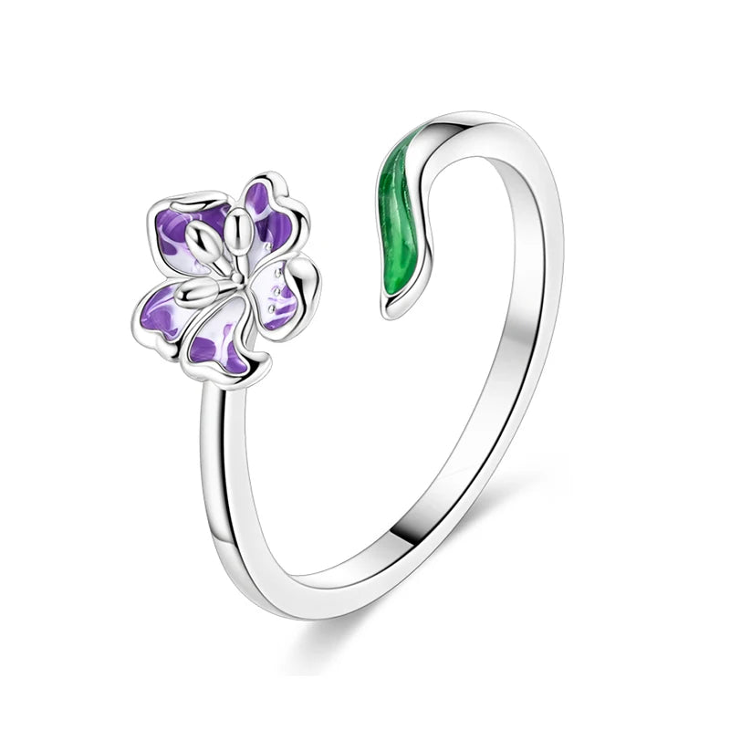 DRAVEN — Blue Zircon Butterfly Silver Ring