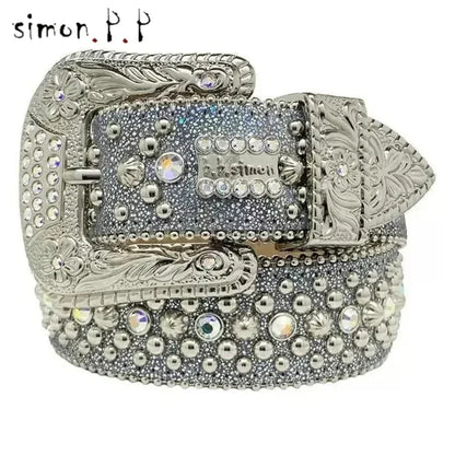 Skull Studded Belt Unisex Punk Rock Gothic Style – Elegant Men's Accessory | Accessorio Uomo Elegante