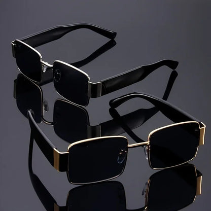 Large Frame Sunglasses – Gold & Black Accent – Elegant Men's Accessory | Accessorio Uomo Elegante