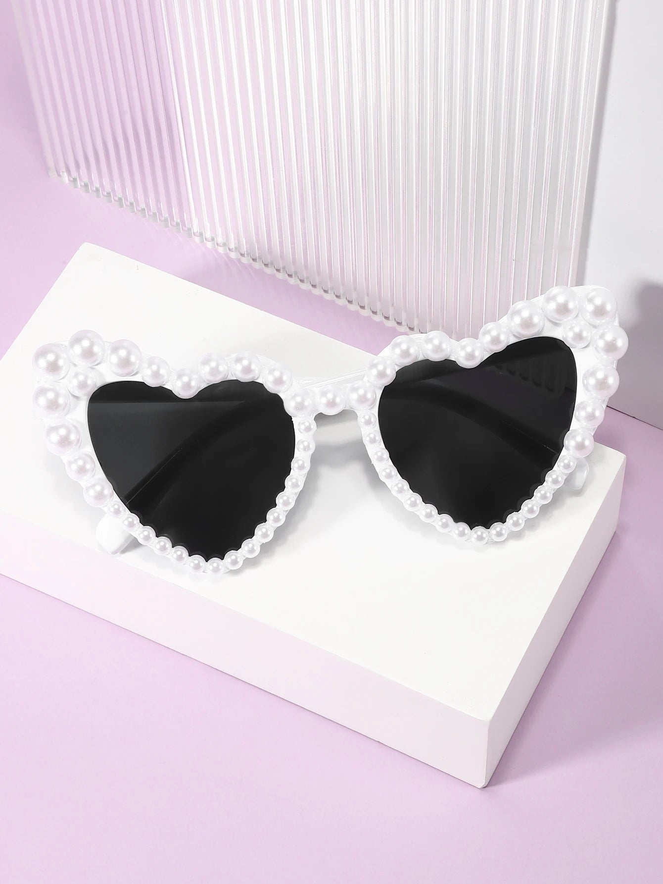 DRAVEN — Pearl Heart Sunglasses – Luxury Shimmer Love Bling Eyewear