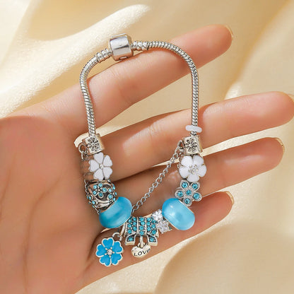 DIY Glass Inlaid Diamond Bracelet – Elegant Men's Accessory | Accessorio Uomo Elegante