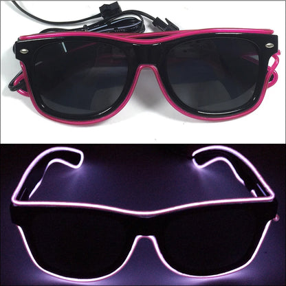 Neon Glow Party Sunglasses – LED Light-Up Style