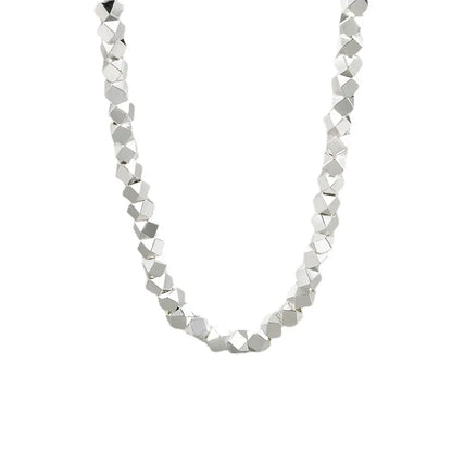 Trendy 925 Sterling Silver Necklace – Shiny Fashion Chain for Women – Elegant Men's Accessory | Accessorio Uomo Elegante