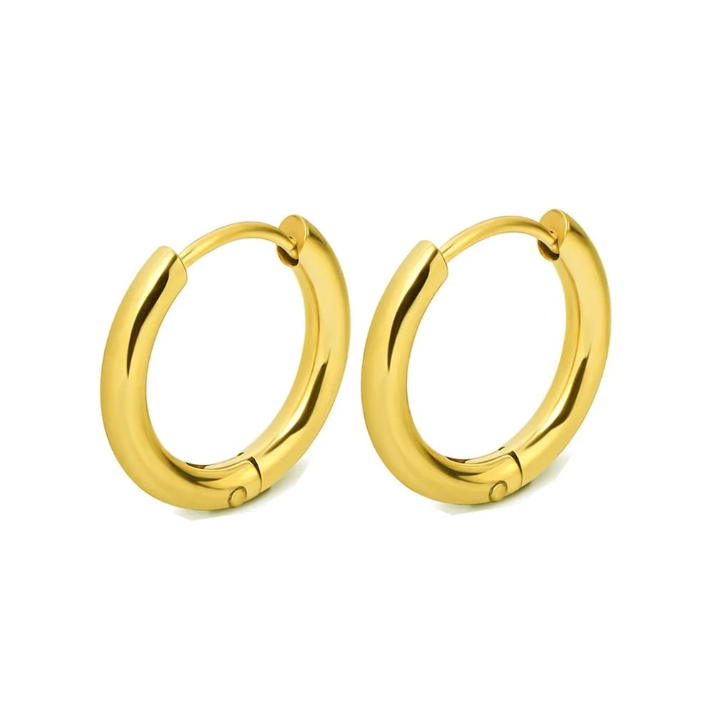 DRAVEN — Gold Stainless Steel Hoop Earrings
