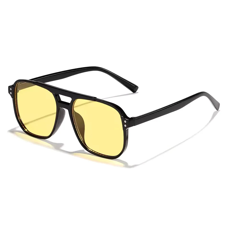 DRAVEN — Oversized Square Sunglasses – Classic Black Lens